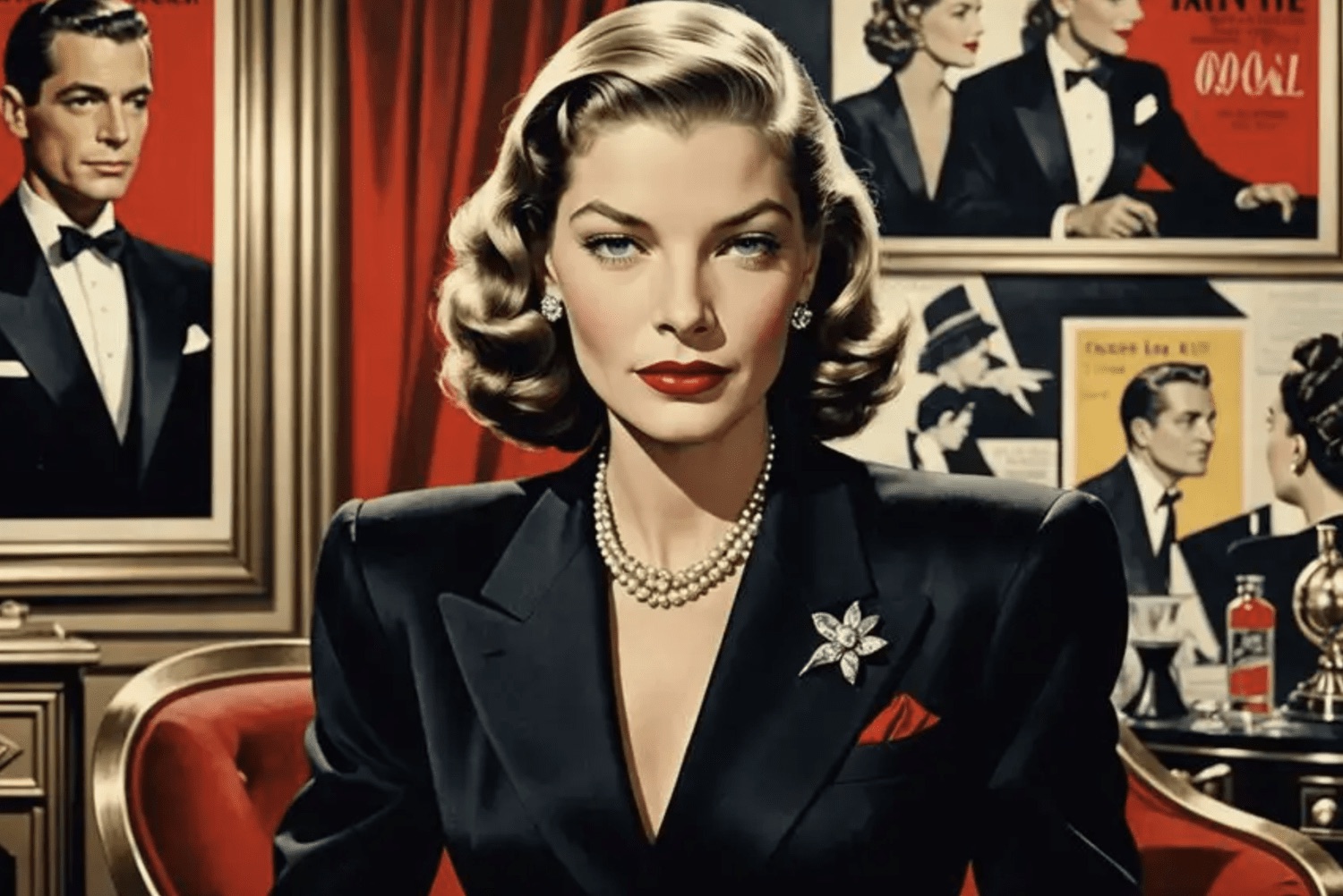Lauren Bacall & Brent Barrett — production still by No Fat Creative